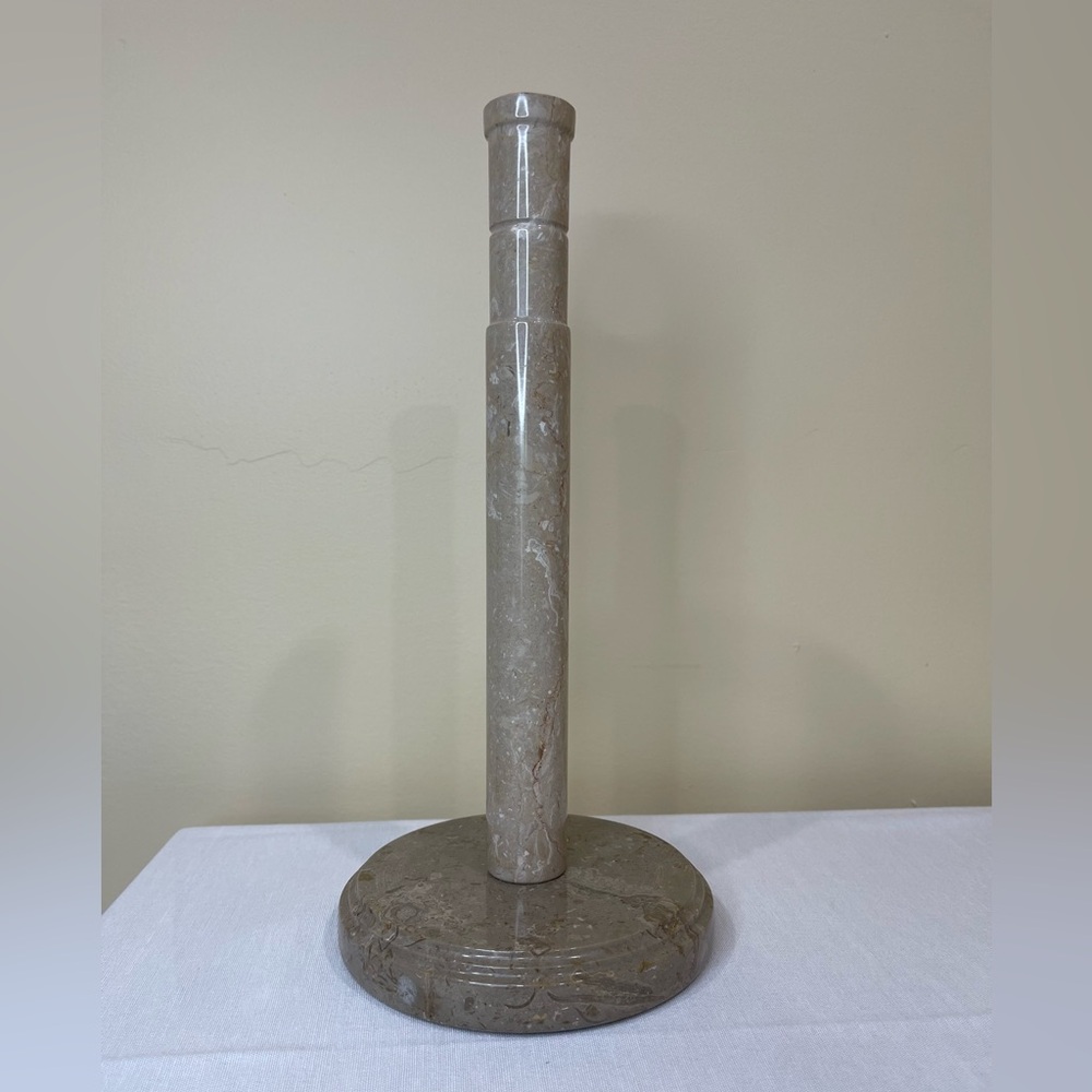 Marble beige paper towel holder